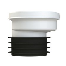 Easi Fit 20mm or 40mm Offset WC Pan Connector to 110mm(4") Soil Pipe, Free P&P