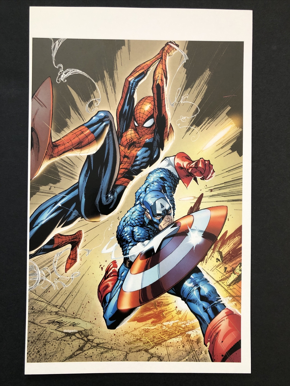 Avenging Spider-Man Issue 1 Captain America Cover Marvel Comic Book Mini Poster 5.5x9 Collectible Art