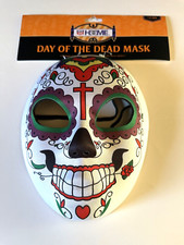 Day Of The Dead Sugar Skull Halloween Mask-NEW OLD STOCK 2017