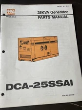 MQ MULTIQUIP Power DCA-25SSA GENSET PARTS MANUAL CATALOG BOOK LIST Generator
