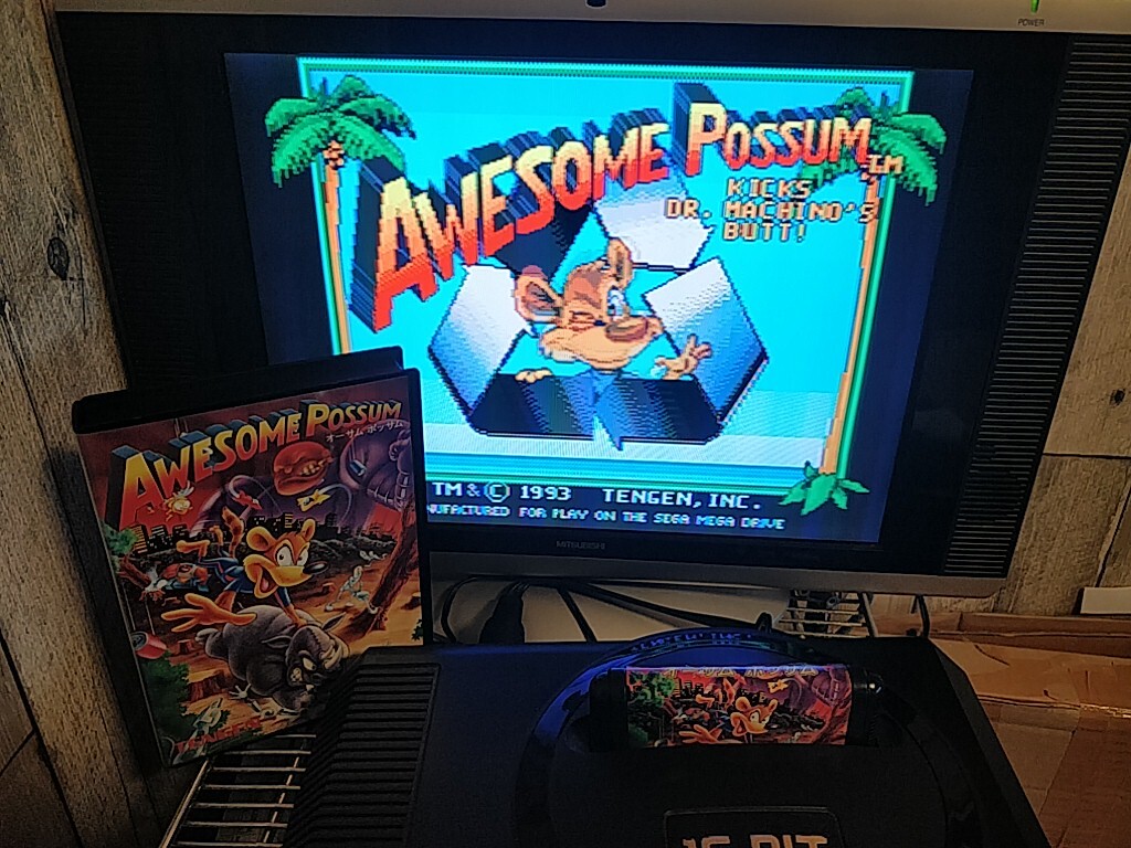 AWESOME POSSUM TENGEN SEGA MEGA DRIVE (Genesis ) Boxed set