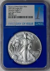 2021(W) T1 American Silver Eagle NGC MS70 FDOI Blue Core 1st Label ✪COINGIANTS✪
