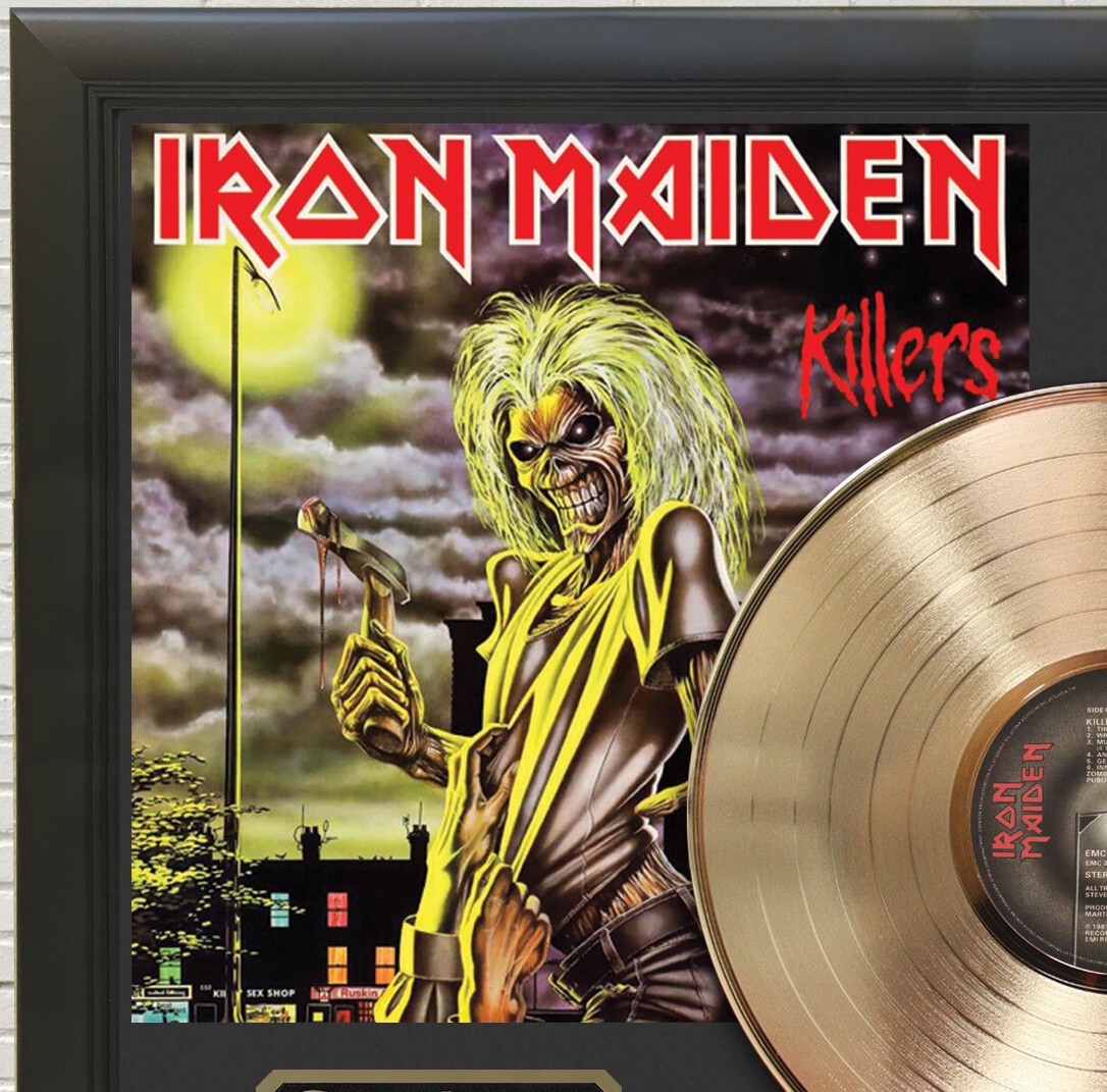 Iron Maiden Killers Framed Legends Of Music Gold LP Record