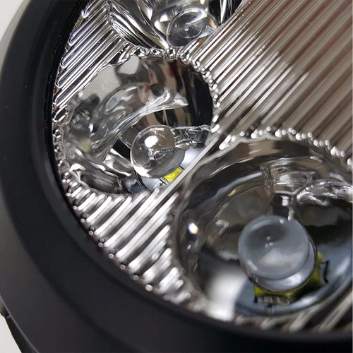 Built-in LED Clear Lens Fog Driving Lights Lamp Pair For 2007-2014 Ford Mustang Shelby GT500 6000K White