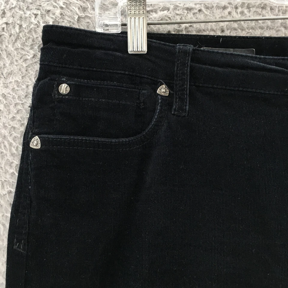 KUT From The Kloth Karen Baby Bootcut Pants Womens 12 (actual 36x31) Black Zip - Image 4 of 4