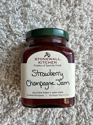 Stonewall Kitchen High Quality Strawberry Champagne Jam, 11.5 oz (326 g)
