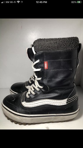 Vans Remedy Black Leather Winter Snow Boots Mens 5.5, Womans 7 - Bild 1 von 13