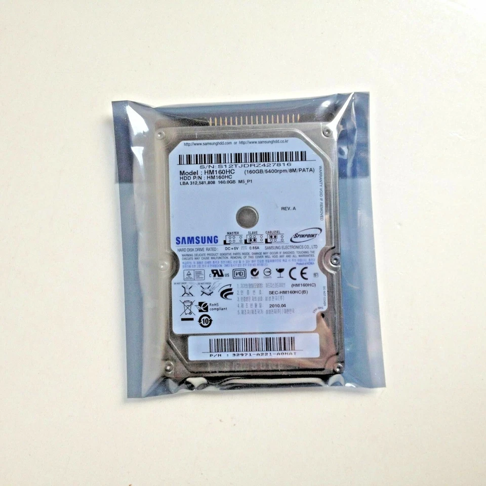 SAMSUNG 160 GB 5400 RPM IDE 2.5" (HM160HC) Internal Hard Drive HDD