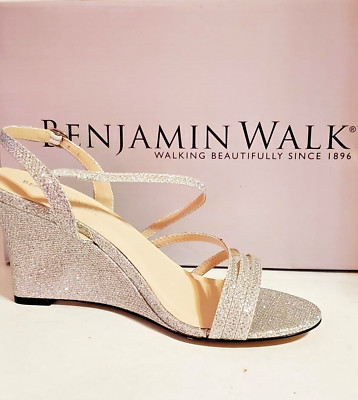 Women's Touch Ups By Benjamin Walk Phyllis Silver Wedge Sandal