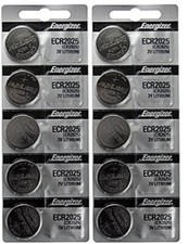 10 FRESH Genuine Energizer CR2025 ECR2025 3V Coin Button Batteries