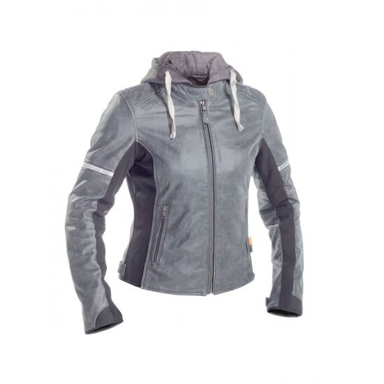 Richa Toulon Ladies Leather Motorcycle Jacket Grey UK16 NEW