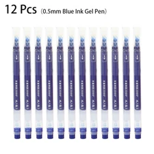 M&G 12 Pcs Gel Pen Large Capacity Ink 0.5mm Blue Ink Office Writing Stationery