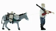 S scale Prospector and his Donkey in search of gold Finished Set 1/64 scale