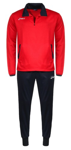 Asics Hombre Traje De Entrenamiento Chándal Deporte Casual Traje Rojo Azul M - XXL - Imagen 5 de 12