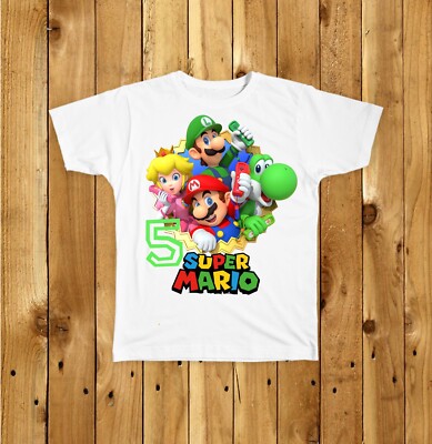 Camiseta Super Mario World De Mario Bross Camiseta Luigi Bros