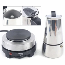 Stovetop Espresso Maker Stainless Steel Italian Coffee Machine Maker Moka Pot