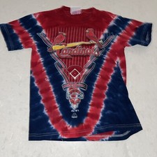 Vintage St Louis Cardinals Tie Dye Youth Size Small T Shirt Majestic