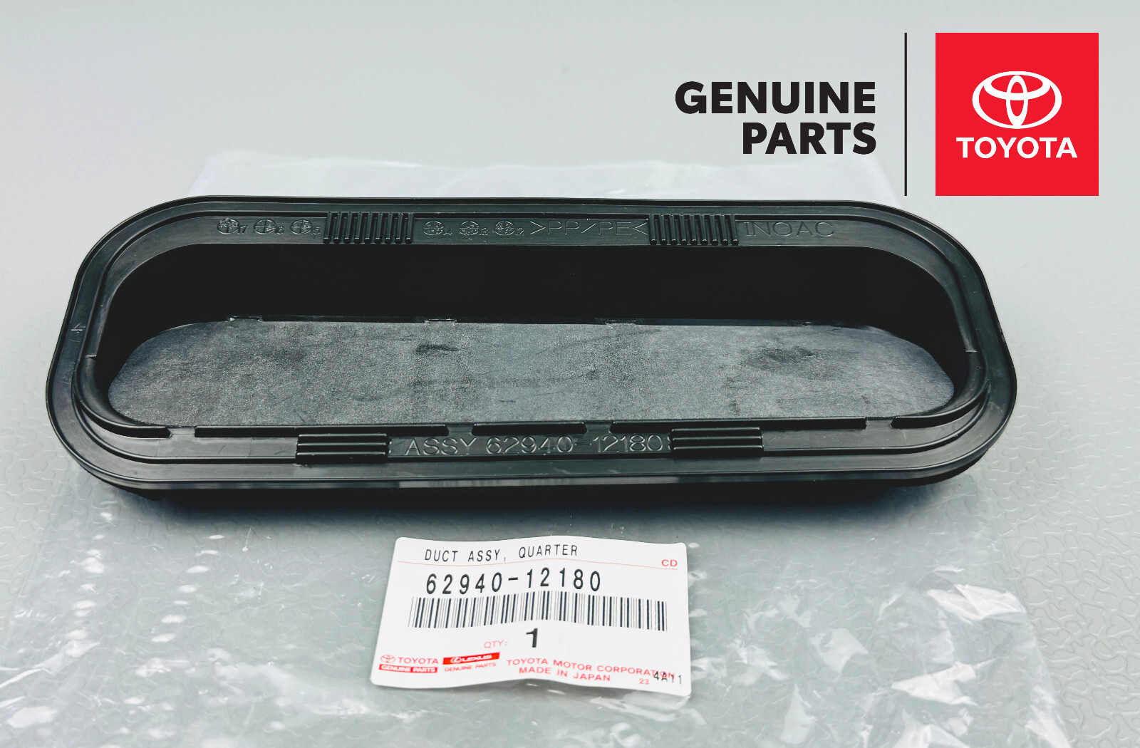 62940-12180 DUCT ASSY, QUARTER VENT, RH OR LH GENUINE TOYOTA 6294012180 ...