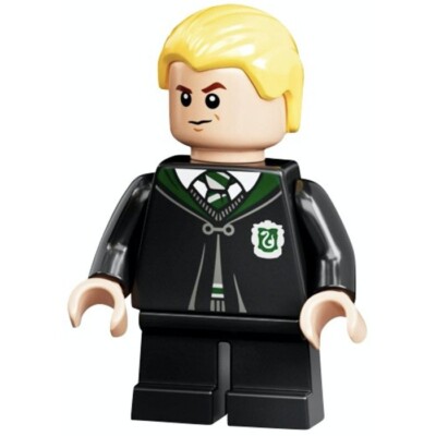 LEGO HARRY POTTER Minifigur Draco Malfoy, Slytherin Robe und Kurze Beine, hp254