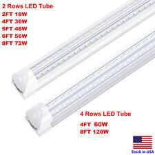 20-100//Pack T8 2,3,4,5,6,8FT LED Tube Bulb 10W~48W Integrated Shop Light Fixture