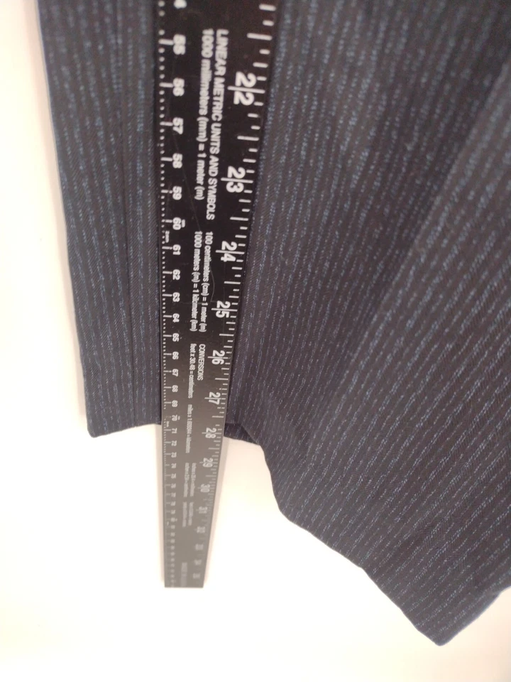 Pantalones de vestir Calvin Klein para hombre 34x30 azul a rayas frente plano pantalones chinos caquis Foto 4 de 4