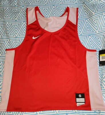 Nike Reversible Mesh Tank Top Red White 846361-658 Size Small