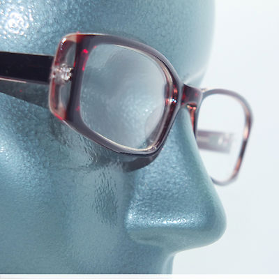 Narrow Coffee Crystal Frame Tres Chic Blank Clear Lens Runway Eyewear Glasses