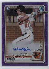 2020 Bowman Draft Chrome Picks Purple Refractor 111/250 Hudson Haskin Auto 01nw