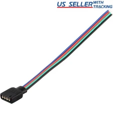 (10-pack) 15cm / 6-inch Bare Wire to 4-pin Female for RGB LED Strip Light