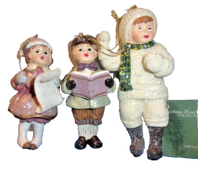 1 Bethany Lowe 'Snowball Fight' & 2 other Boy & Girl Children Carolers