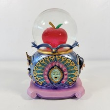 Disney Snow White Villain Snow Globe Evil Queen Old Hag Magic Red Apple Lights