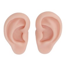 Silicone Ear Model 1 Pair Soft Model, Human Flexible Fake Ear...