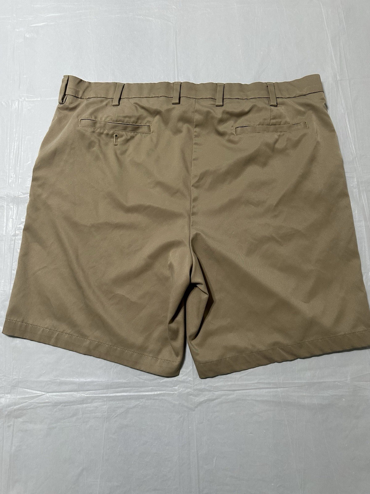 Amazon Essentials Men's Beige Flat Front Shorts C… - image 5