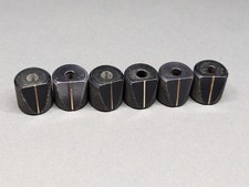 Lot Of 6 Vintage Pointer Knobs Black Metal Control Dials Ribbed 14 Shaft Line Lot Of 6 Vintage Pointer Knobs Black Metal Control Dials Ribbed 14 Shaft Line