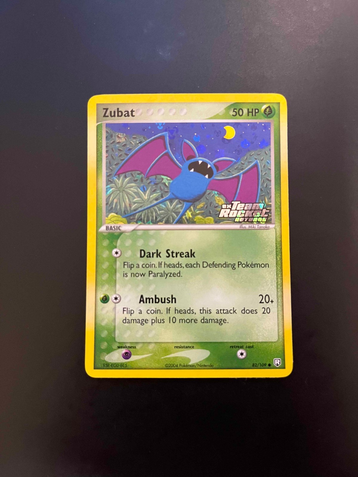 Zubat - 82/109 - Pokemon Ex Team Rocket Returns Reverse Holo NM