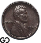 1924-D Lincoln Cent Wheat Penny, Key Date, Choice XF++/AU