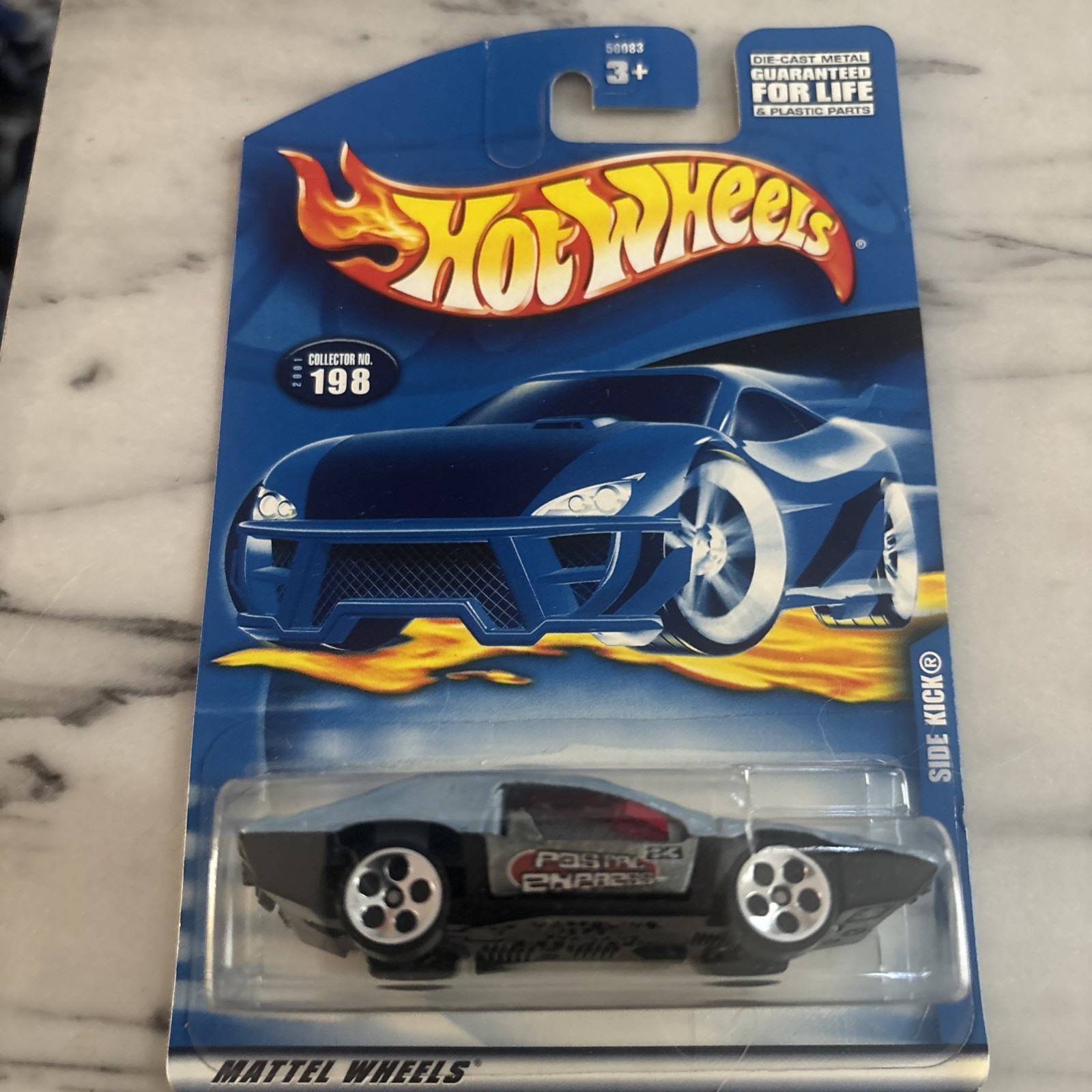Hot Wheels SIDE KICK (Light Blue) 2001 Collector #198