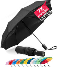 - Windproof Travel Umbrella, Small Water-Resistant Automatic Folding Umbrella fo