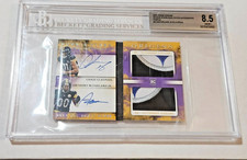 2020 Origins Chase Claypool/Anthony McFarland Jr AUTO Logo Patch RC BGS 8.5 #1/2
