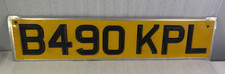 Vintage British Gb Uk Number License Plate B490-kpl