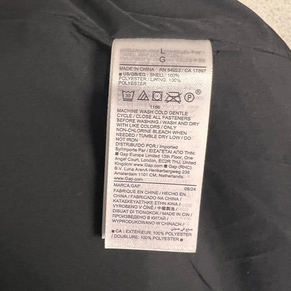 Nuevo Abrigo Sherpa Largo GAP Talla L Negro Cinturón Oso de Peluche Bolsillos Abotonados Foto 4 de 4