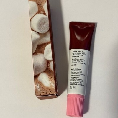 Glossier Hot Cocoa Lip Balm Dotcom .5 oz Rich Chocolate Warm Brown/Cocoa Tint