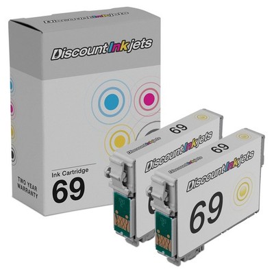 2PK Reman T069420 for EPSON T069 YELLOW Ink Cartridge Stylus CX5000 NX510 CX6000