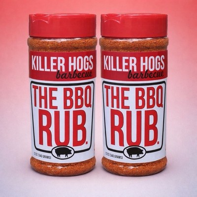 2 Pack Killer Hogs BBQ Rub 11 oz Barbecue Seasoning Meat Dry Rub BB 11/2026