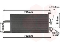 Kondensator, Klimaanlage 17005215 VAN Wezel FüR Lancia