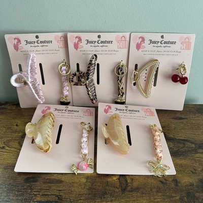New Juicy Couture YOU CHOOSE Hair Claw Clip Bag Charm  display picture 1