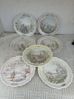 Vintage Royal Doulton Wind In The Willows Plates Set x 5 + 2 Royal Albert