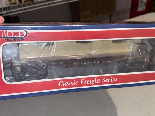 Williams Bachmann Train Flachwagen mit Kisten Seaboard Spur O 47554 | Zustand: New