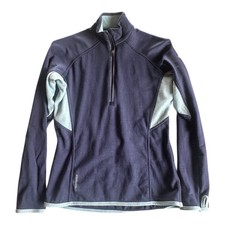 ICEBREAKER GT 260 Midweight Merino 1/4 Zip Pullover with Navy Light Blue Size S