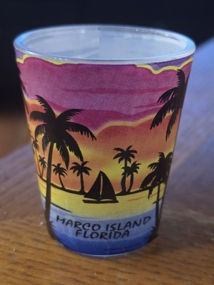 Marco Island Shot Glass Vintage